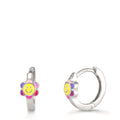Hinged hoop Silver Rhodium plated