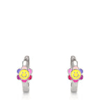 Hinged hoop Silver Rhodium plated