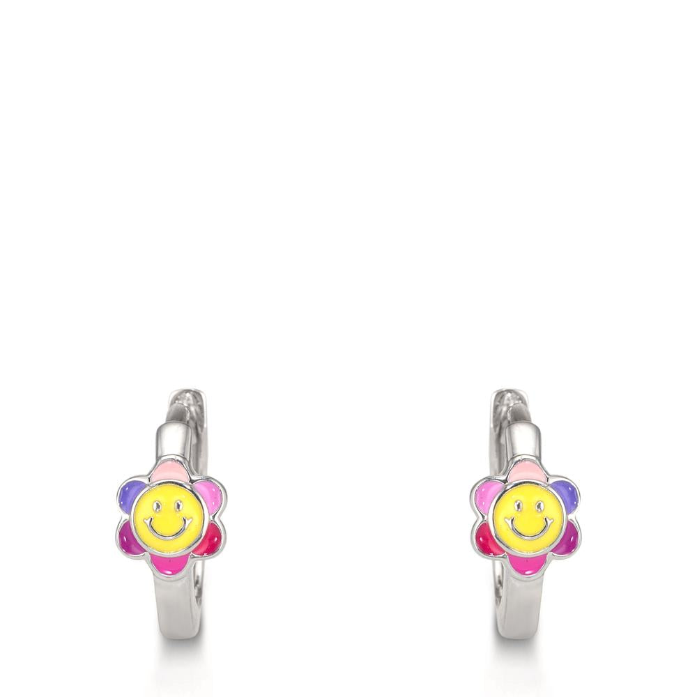 Hinged hoop Silver Rhodium plated