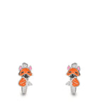 Hinged hoop Silver Rhodium plated Fox