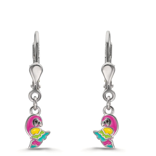Drop Earrings Silver Rhodium plated Parrot