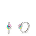 Hinged hoop Silver Rhodium plated Horse