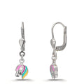 Drop Earrings Silver Rhodium plated Horse