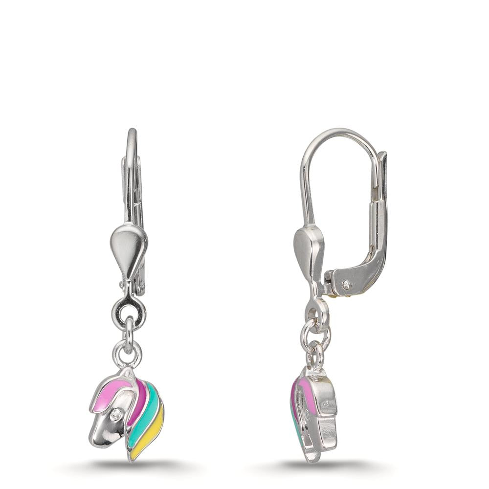 Drop Earrings Silver Rhodium plated Horse