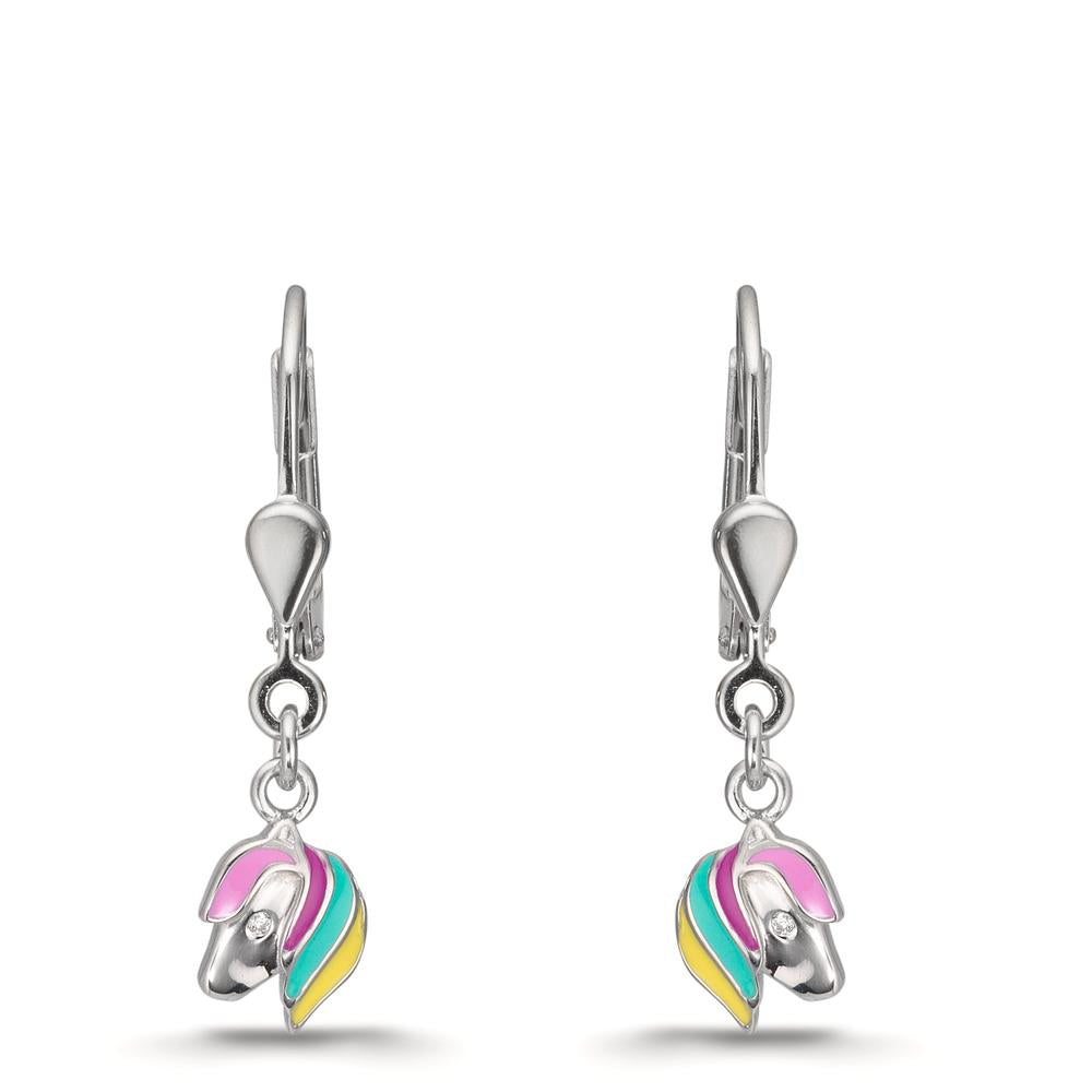 Drop Earrings Silver Rhodium plated Horse