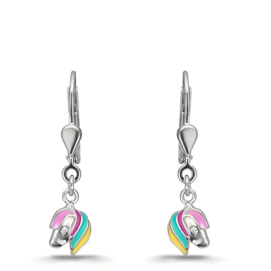 Drop Earrings Silver Rhodium plated Horse