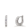 Hinged hoop Silver Zirconia 16 Stones Rhodium plated