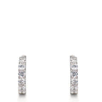 Hinged hoop Silver Zirconia 16 Stones Rhodium plated