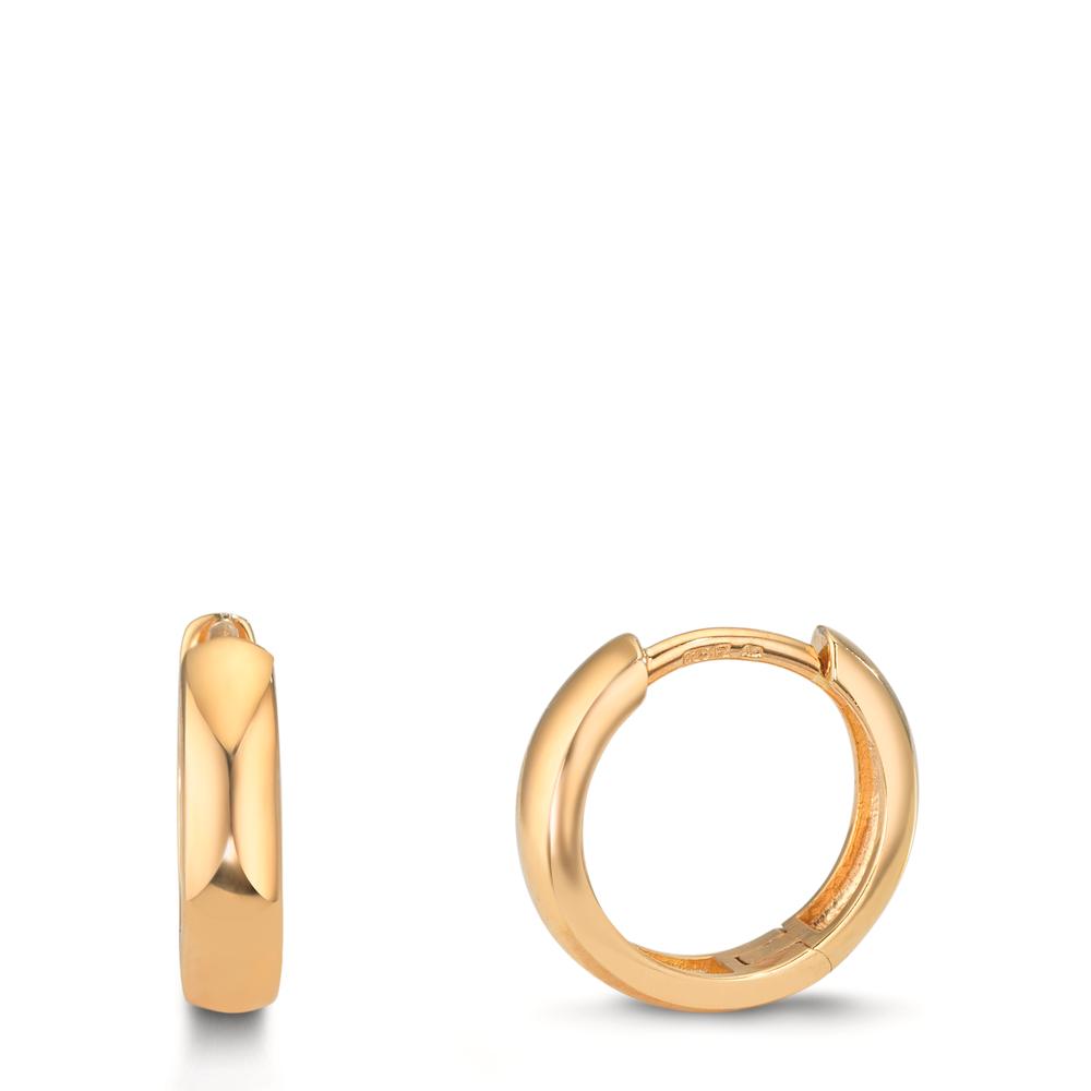 Hinged hoop Silver Yellow Gold plated