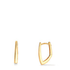 Hinged hoop Silver Yellow Gold plated