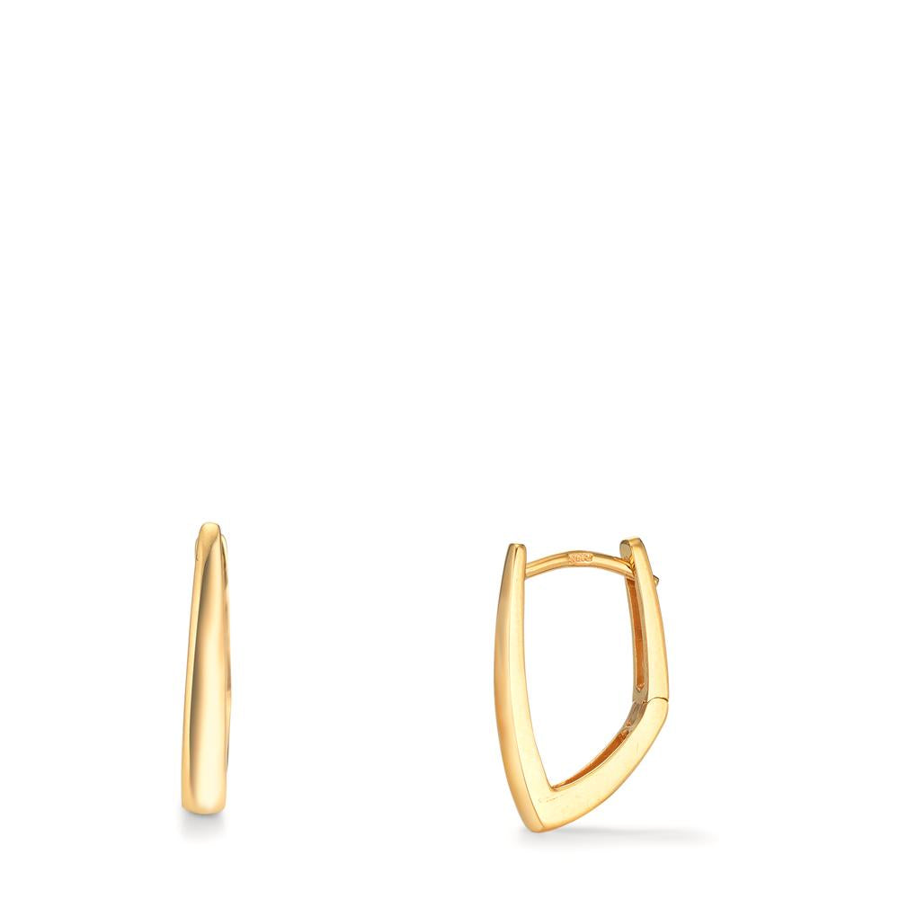 Hinged hoop Silver Yellow Gold plated
