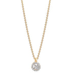 Necklace 9k Yellow Gold Zirconia 38-42 cm