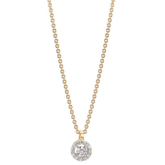 Necklace 9k Yellow Gold Zirconia 38-42 cm