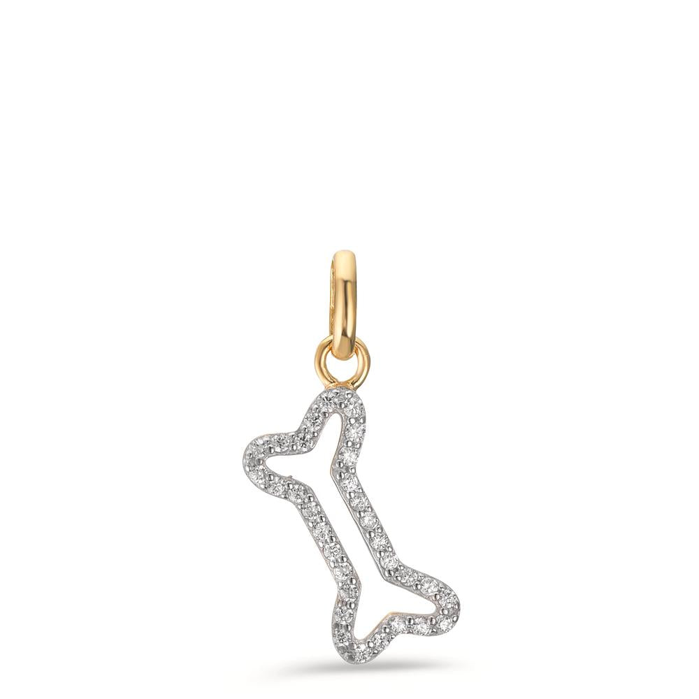Pendant 9k Yellow Gold Zirconia
