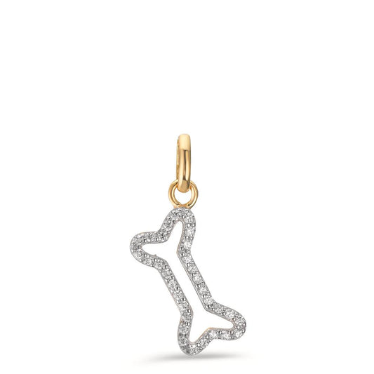 Pendant 9k Yellow Gold Zirconia