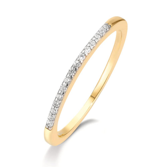 Memory ring 9k Yellow Gold Zirconia 15 Stones