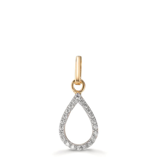Pendant 9k Yellow Gold Zirconia