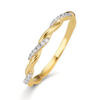 Ring 9k Yellow Gold Zirconia 18 Stones