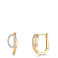 Hinged hoop 9k Yellow Gold Zirconia