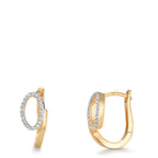 Hinged hoop 9k Yellow Gold Zirconia