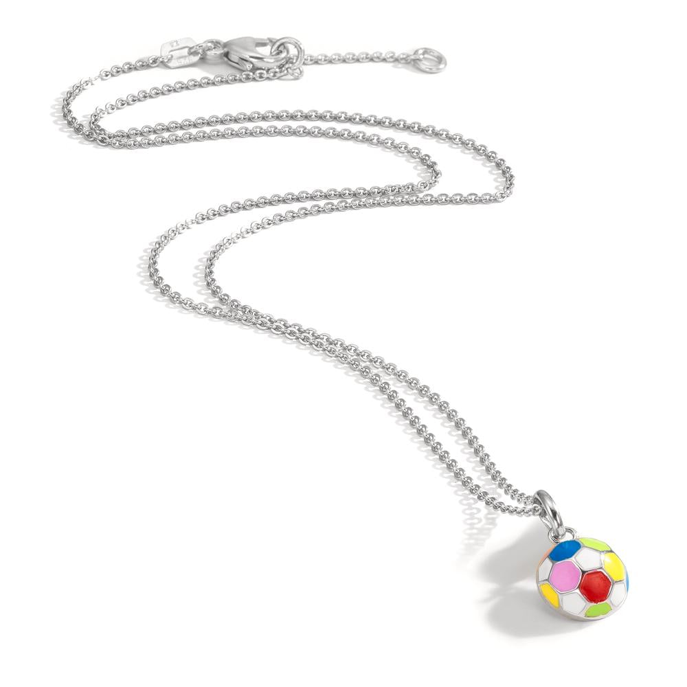 Necklace with pendant Silver Rhodium plated Football 36-38 cm