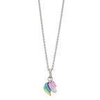 Necklace with pendant Silver Zirconia Rhodium plated Horse 36-38 cm