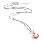 Necklace with pendant Silver Rhodium plated 36 cm