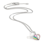 Necklace with pendant Silver Zirconia Rose Rhodium plated Horse 36-38 cm