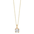 Necklace with pendant 9k Yellow Gold Zirconia 40-42 cm