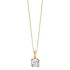 Necklace with pendant 9k Yellow Gold Zirconia 40-42 cm