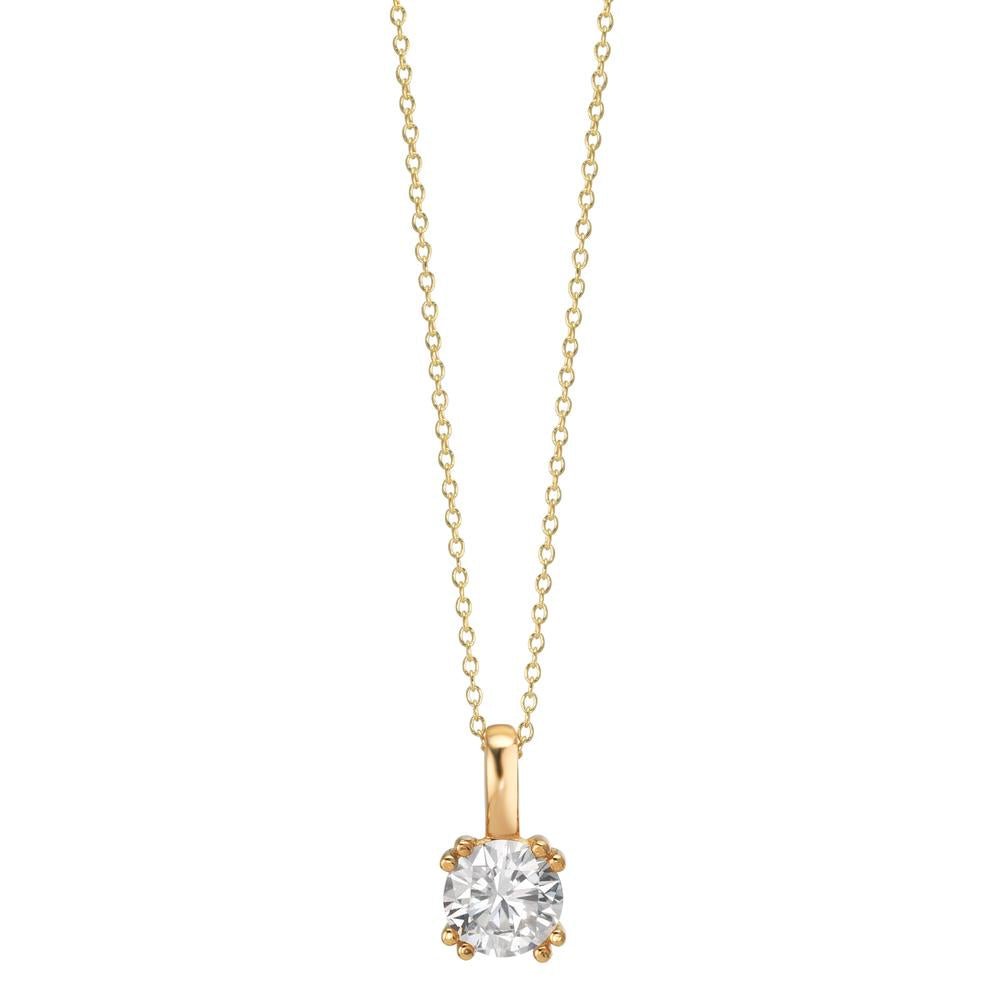 Necklace with pendant 9k Yellow Gold Zirconia 40-42 cm