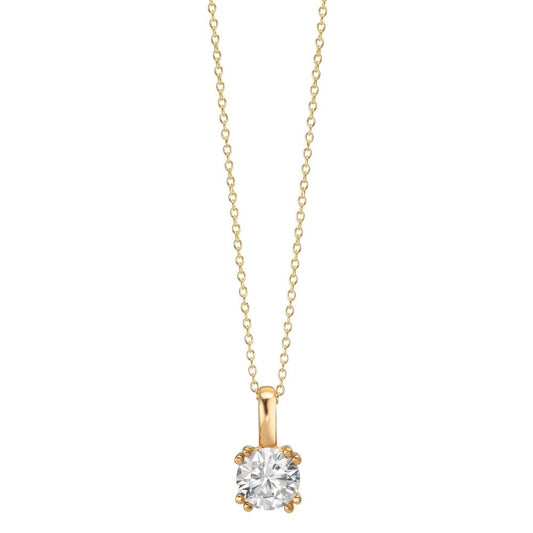 Necklace with pendant 9k Yellow Gold Zirconia 40-42 cm