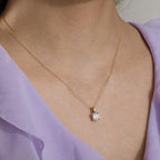 Necklace with pendant 9k Yellow Gold Zirconia 40-42 cm