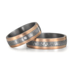 Wedding Ring Tantal 999, 14k Rose Gold