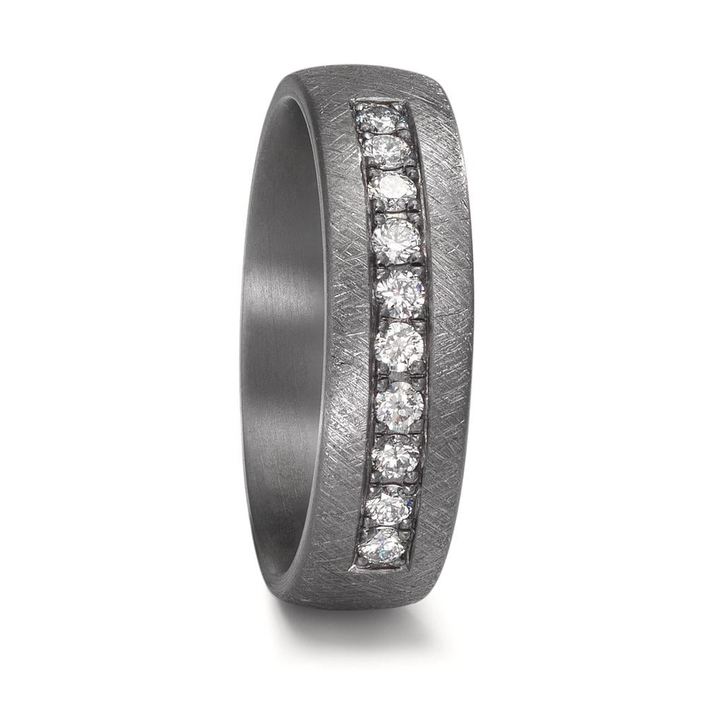 Wedding Ring Tantal 999 Lab-grown Diamond 0.25 ct, 10 Stones, tw-vsi