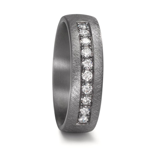 Wedding Ring Tantal 999 Lab-grown Diamond 0.25 ct, 10 Stones, tw-vsi