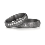 Wedding Ring Tantal 999 Lab-grown Diamond 0.25 ct, 10 Stones, tw-vsi