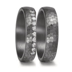 Wedding Ring Tantal 999 Lab-grown Diamond 0.25 ct, 10 Stones, tw-vsi