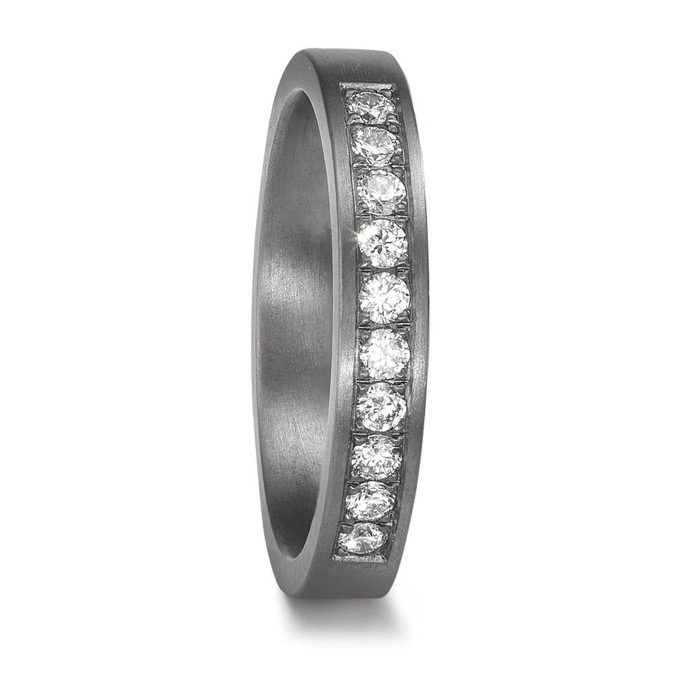 Wedding Ring Tantal 999 Lab-grown Diamond 0.25 ct, 10 Stones, tw-vsi