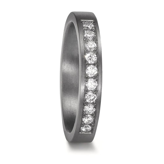 Wedding Ring Tantal 999 Lab-grown Diamond 0.25 ct, 10 Stones, tw-vsi