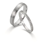 Wedding Ring Platinum 950 Diamond 0.075 ct, 10 Stones, w-si