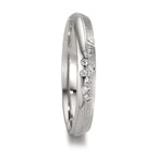 Wedding Ring Platinum 950 Diamond 0.035 ct, 7 Stones, w-si