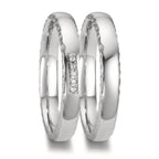 Wedding Ring Platinum 950 Diamond 0.02 ct, 5 Stones, w-si