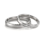 Wedding Ring Platinum 950 Diamond 0.02 ct, 5 Stones, w-si