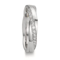 Wedding Ring 18k White Gold Diamond 0.097 ct, 11 Stones, w-si