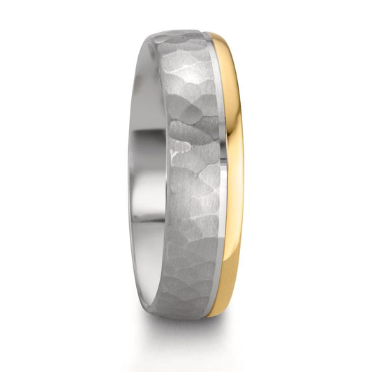 Wedding Ring Silver, 14k Rose Gold Bicolor