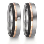 Wedding Ring Stainless steel, 9k Red Gold