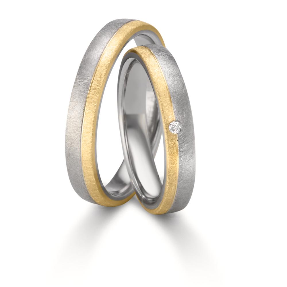 Wedding Ring Stainless steel, 9k Yellow Gold