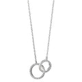 Necklace Silver Zirconia Rhodium plated 40-42 cm