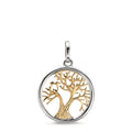 Pendant 9k Yellow Gold, 9k White Gold Tree Of Life Ø14 mm